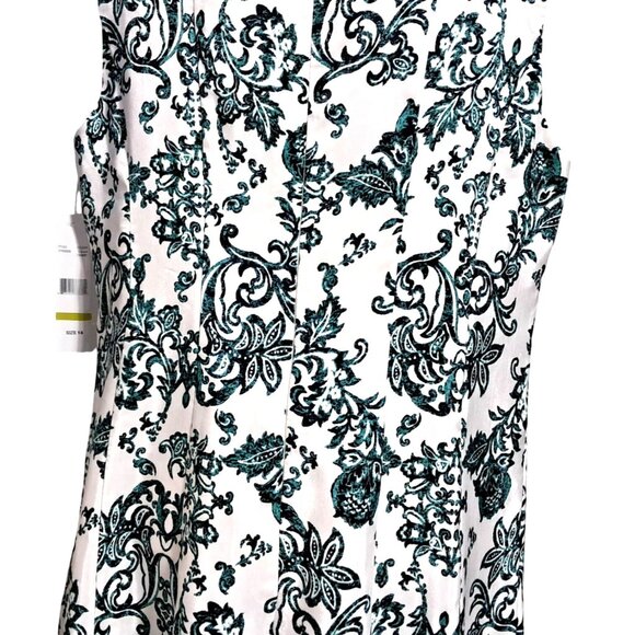 Chetta B Dress Womens Size 14 Ombre Aqua Floral Print Sleeveless NWT - Picture 8 of 14
